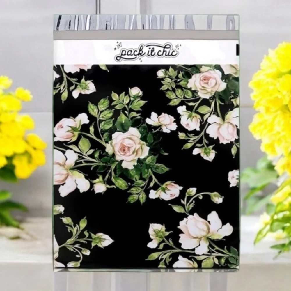 (10) 10x13 Flower Poly Mailers